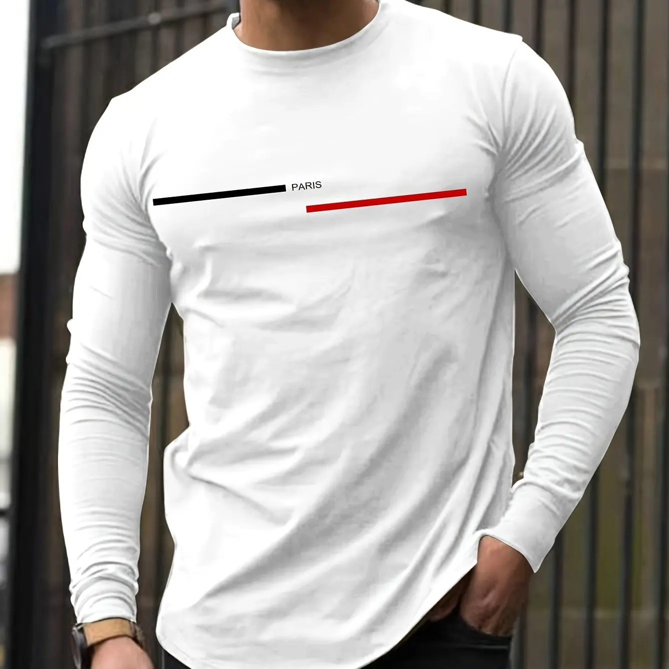 te shirt homme manche longue paris – Image 14
