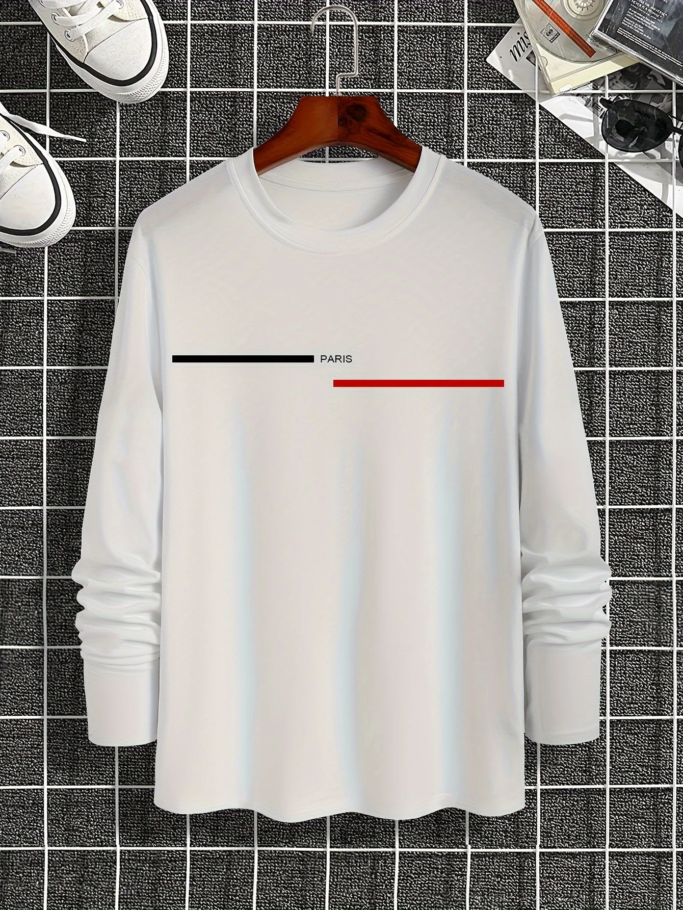 te shirt homme manche longue paris – Image 9